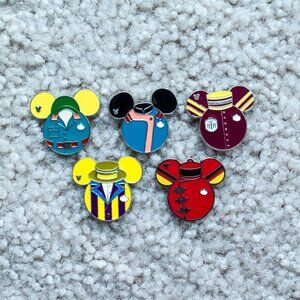 Disney Pins Hidden Mickey Hollywood Studios Cast Costume (2015) - Complete Set